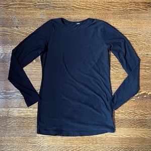 Beyond Yoga Beyond the Bump Maternity Top, Size Medium, Black